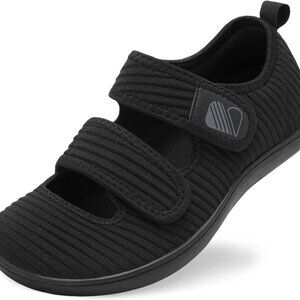 Womens Wide Diabetic Breathable Zero Drop Casual Sneakers Indoor Outdoor